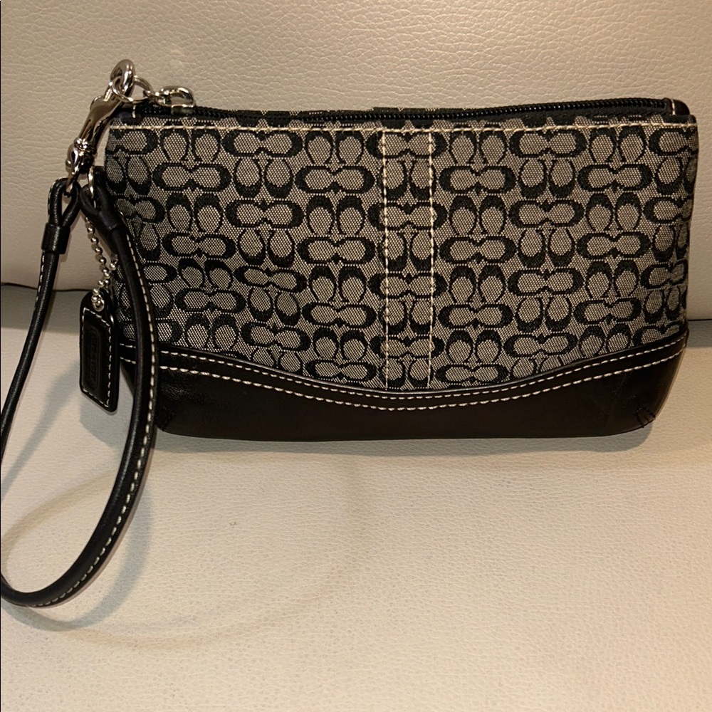 Coach Signature Canvas Micro C Wristlet